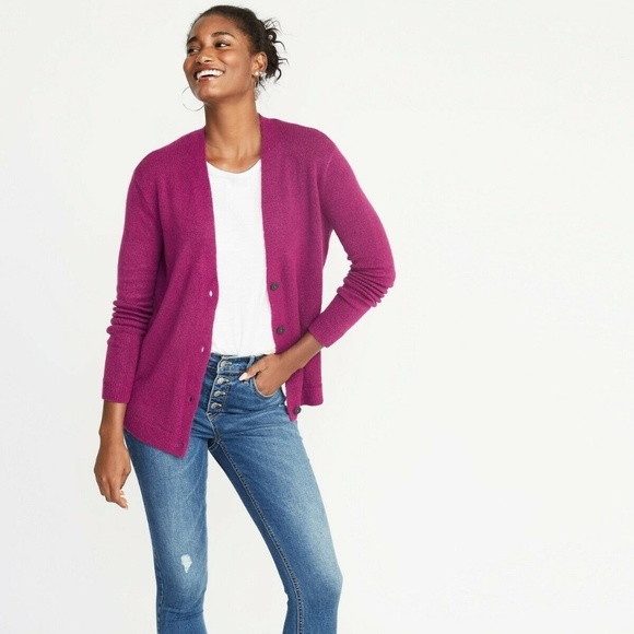 Old Navy Slouchy Soft-Brushed V-Neck Cardi New - Picture 2 of 4